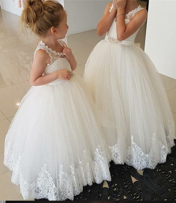 Ivory princess clearance flower girl dress