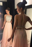 Unique Sexy Fashion Blush Two Pieces Chiffon Prom Dress
