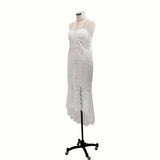 Elegant Lace Off White Sheath Prom Dress Lace Wedding Dress P1167