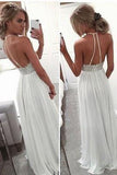 Backless Real Made Long Prom Dress Evening Dress