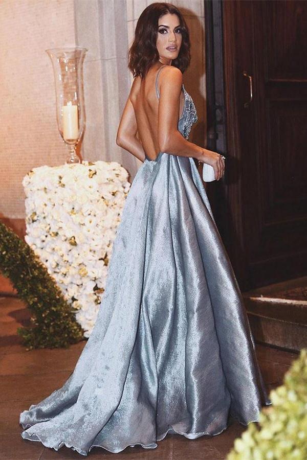 Ball Gowns Backless Spaghetti Straps Sweet 16 Dress Prom Dress,Sexy Gown For Teens,P23