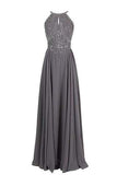 Sparkling Straps Formal Gowns Beading Evening Dresses Backless Prom Dresses PM770