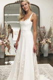 A line White Satin Wedding Dresses with Tulle Appliques Spaghetti Straps Bridal Dresses PW719