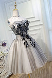 Elegant A Line Strapless Tulle Homecoming Dress Short Prom Dress H1333