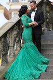 Newest Appliques Mermaid Tulle Prom Dresses Prom Dresses PM673