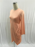 Long Sleeve Pink Sheath Prom Dresses Evening Dresses FP2517