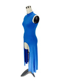 Blue Sleeveless Long Casual Dresses FP6005