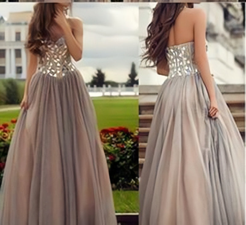 Elegant Sweetheart Tulle Long Prom Dress