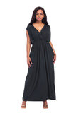 A Line V Neck Black Loose Prom Dresses, Casual Dresses FP2573
