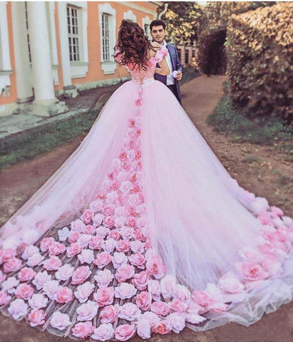 products/Pink_Cathedral_Off_the_Shoulder_Ball_Gown_Vintage_3D_Flower_Applique_Wedding_Dresses_PW379-2.jpg
