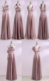 New Arrival Backless Satin Long Bridesmaid Dresses Evening Party Dresses BD1008