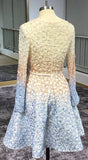 Stunning Beaded Sequins Long Sleeve V-Neck Homecoming Dresses Short Prom Dresses H1083