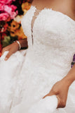 Cute A-line Strapless White Tulle Tutu Wedding Dress N113