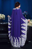 A-Line Princess Scoop Appliques Long Sleeves High Neck Chiffon Mother of the Bride Dresses PM887