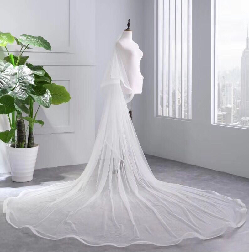 Princess Tulle Long Length Vintage Wedding Veils Bridal Veils PW181