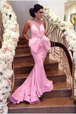 Pink Mermaid Sheer Backless Sexy Bling Satin Formal Dresses Prom Dresses uk PM722